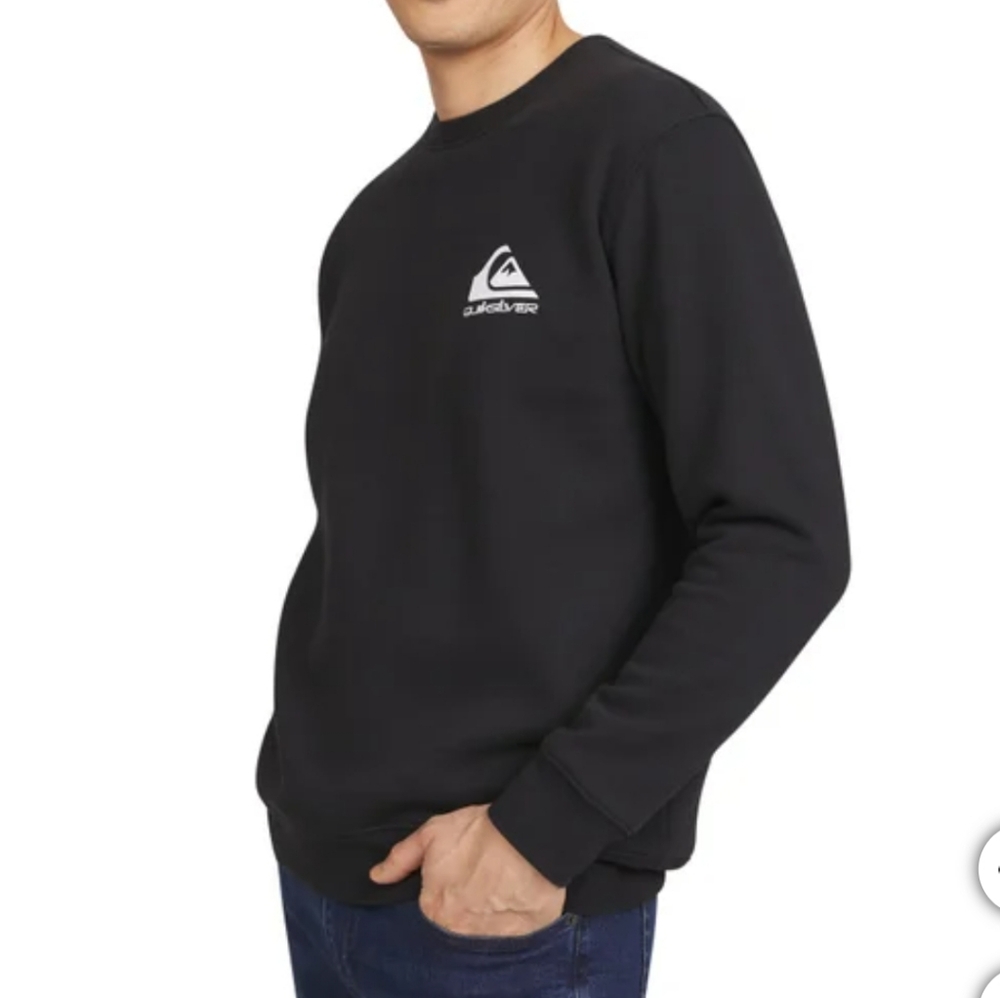 NEW Men's  Quiksilver Fleece Lined Crew Neck Sweatshirt